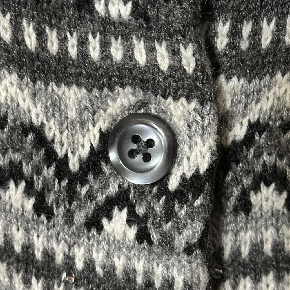 Talbots Black and Gray Cardigan Sweater